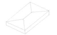 Pfeilerabdeckplatte rechtwinklig diamant